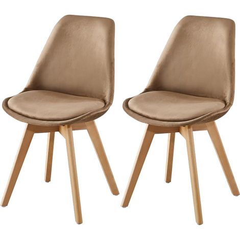 Set aus zwei skandinavischen FREAM Stühlen TAUPE