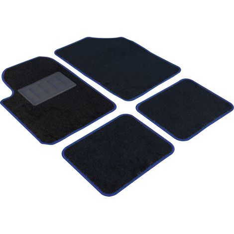 Set tappetini auto essential bordo blu.
