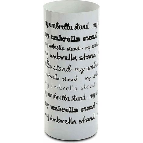 Porta ombrelli bianco nero con vaschetta scola pioggia per ingresso negozio casa ufficio in metallo  decoro Umbrella stand (1/5)