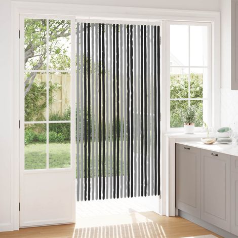 Tenda per insetti in chenille Grigio e Nero 100 x 200 cm vidaXL