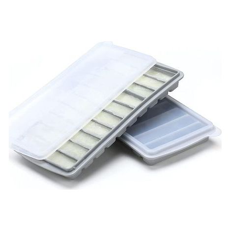 Set aus 2 Muttermilchbehältern für den Gefrierschrank, mit Deckel, aus Silikon, für Babynahrung. (1/5)