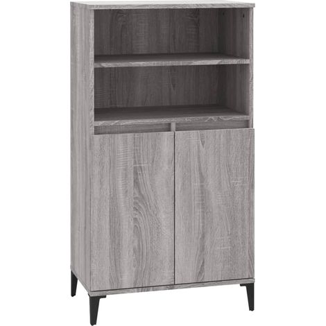 Credenza buffet cassettiera mobile contenitore organizer cucina soggiorno soggiorno alto Sonoma 60 x 36 x 110 cm derivati del legno grigio 020035383