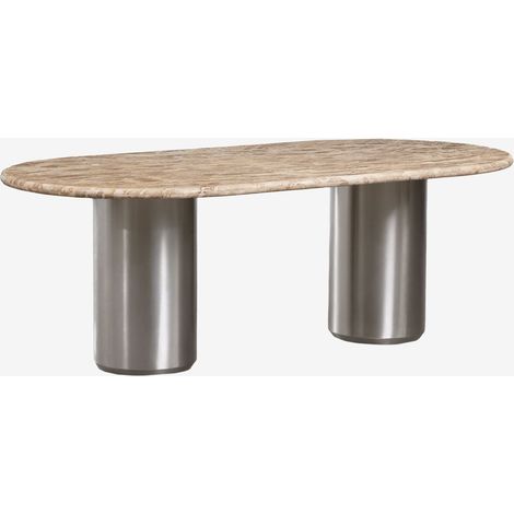 SKLUM Ovaler Esstisch 220x110 cm Luceida Mangoholz Dunkel