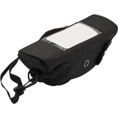 Sacoche universelle pour guidon de moto en tissu Oxford imperméable avec plusieurs compartiments pour un rangement sécurisé pendant les promenades (1/5)