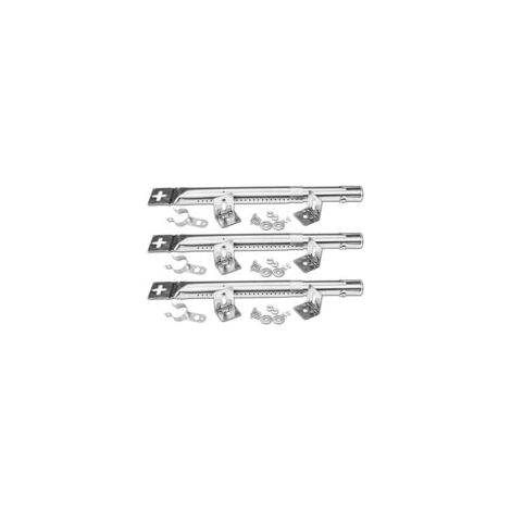 Universal-Brenner-Ersatzteile (31–45 cm) für Landmann Triton 2, Enders Monroe, Tepro, Campingaz, Taino, Proficook, Barbecook, verstellbarer Rohrbrenner, 3-teilig – Crezuo