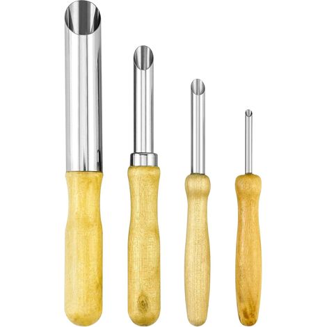 Lot de 4 Coupe Trou de poterie, Outil de découpe Outils de modelage pour Sculpture en Argile céramique (1/5)