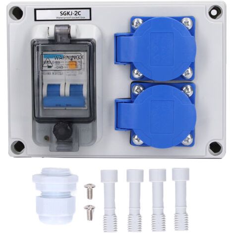 QORVA- Prise murale, double prise de courant allemande 200-250 V, avec 230 V 40 A 1P+N RCD (1/5)