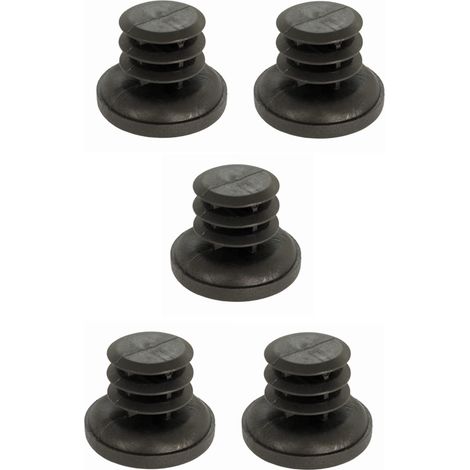 cyclingcolors 5x inserto tappo a lamelle plastica rotondo tappo estremità tubo piedini gambe per mobili (d = 19-20mm) (1/2)