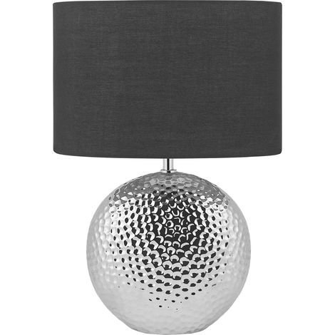 Tischlampe NASVA Keramik Silber