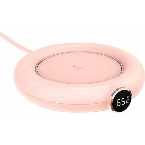 Coffee Mug Warmer, Automatic Shut Off USB Cup Warmer, Electric Beverage Heater, Tea Drink Heater Tray Mug Pad Heating Coaster Pad 220V (Pink) (1/5)