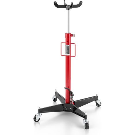 VEVOR Verin de Fosse Hydraulique Capacite de Levage 500 kg, Cric de Transmission Telescopique, avec Roue Pivotante a 360°, Hauteur de Levage 112-187 cm, pour Soulever Boite de Vitesse, Garage Atelier