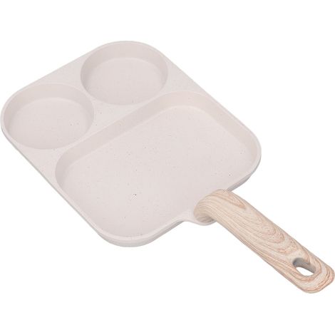 Poêle à œufs antiadhésive, poêle à frire les œufs, poêle à griller carrée à 3 compartiments pour le petit-déjeuner, compatible avec les plaques à gaz et à induction, format surdimensionné 40 x 19 cm (1/5)