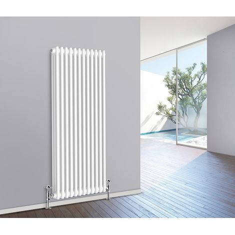 Traditional Radiator Cast Iron Style Radiator 3 Column White 1500 x 560mm