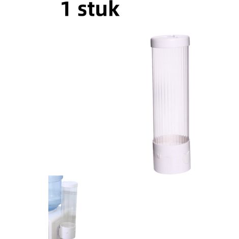 1 porte-gobelet distributeur d'eau mural, sans perçage, simple et anti-poussière, grande capacité, blanc. (1/5)