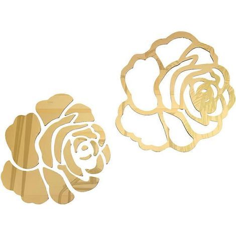 Stickers muraux roses romantiques. stickers muraux miroir roses. stickers muraux floraux pour la Saint-Valentin (lot de 2). pour couples et particuliers. (1/3)