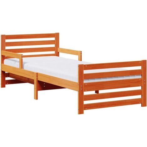 Cadre de lit marron avec matelas extensible, 80 x 200 cm (1/5)