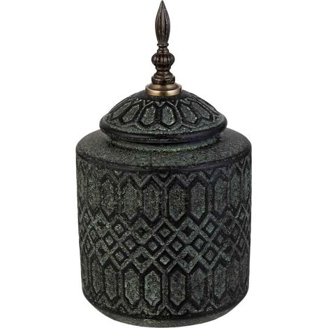Jarron de ceramica  verde, D15,5x31h cm (1/5)