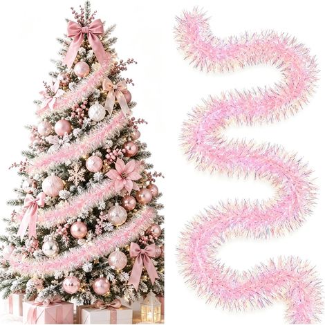 6 Pièces Guirlandes De Noël Roses 2 M, Décoration pour Sapin De Noël (1/5)