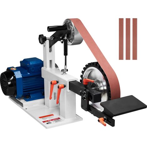 Mophorn Bandschleifmaschine, 72 x 2 Zoll Bandpolierer mit variabler Geschwindigkeit und VFD, 1500 W 2 PS Polier- und Schleifmaschine ausgestattet mit 3 Schleifformen
