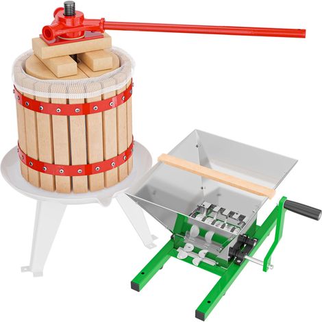 Prensa de frutas bayas y mosto de 12L + triturador de frutas y bayas de 7L Elaboración de bebidas