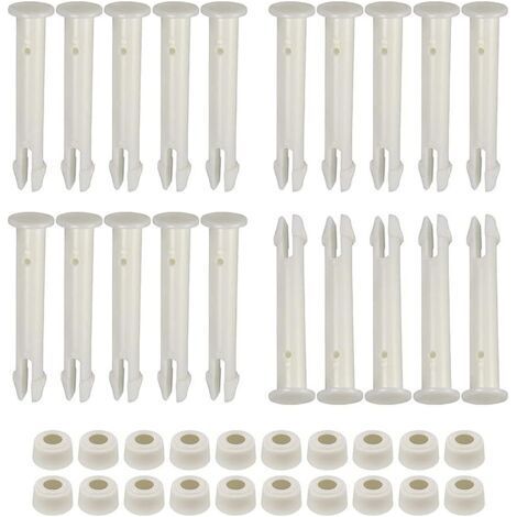 Packung mit 20 Stiften, weißer ABS-Kunststoff, 5,5 cm, Gummidichtung, passend für Intex Aufstellpools (33–61 cm). (1/5)