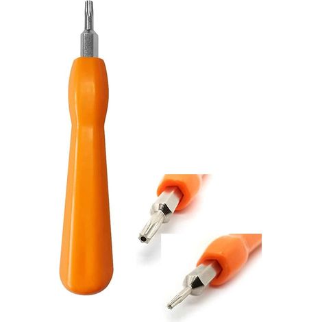 Tournevis de sonnette à anneau, 1P 2 en 1 T6 et T15 Embout de tournevis de sonnette à double extrémité pour anneau de sonnette Changement de batterie de sonnerie WiFi. (1/5)