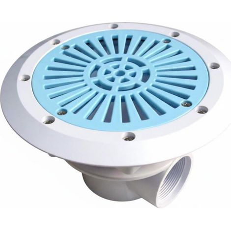 Rejilla de drenaje para piscinas, impermeabilización, seguridad, circulación, fabricada en policarbonato impermeable, apta para piscinas y spas, película lineal, azul, policarbonato. (1/5)