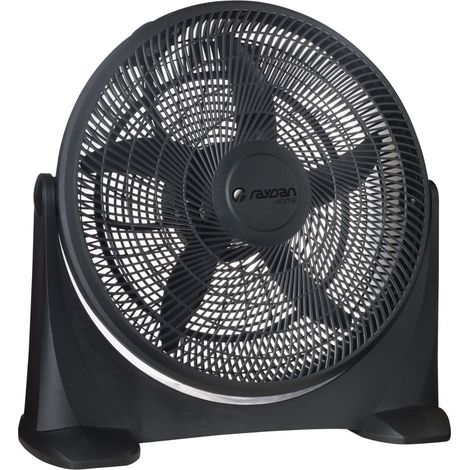 Raydan Home 20" (50 cm), 80 W, 3 Geschwindigkeiten, Industrie-Standventilator, Schwarz