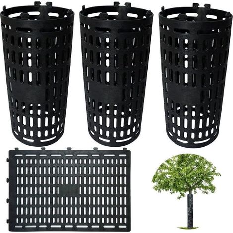 Filiyano-3 protections pour troncs d'arbres – Noires – Filets de protection pour jeunes plants – Résistantes aux intempéries et durables – Protection (1/4)
