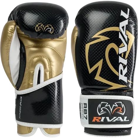 Gants de boxe Rival RB7 Fitness Plus Sac Noir/Or XL (1/4)