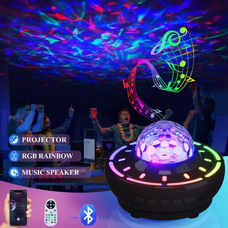 Lampada Bluetooth da 11 W con proiezione sonora, lampada colorata da 2400 mAh con effetto cielo stellato, ricaricabile tramite USB, ideale per la camera da letto principale, luce notturna romantica, c