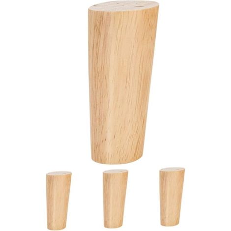 Pieds De Meuble En Bois - Hauteur 12 Cm - Pour Canapé Armoire Table Basse Bureau TV - Lot De 4 (1/4)