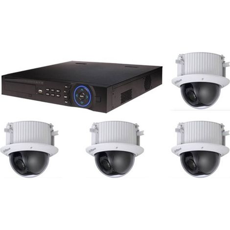 Dahua – Kit de vidéosurveillance avec 4 caméras dôme HDCVI – Enregistreur DVR 16 chaînes – Résolution 1080p – Alimentation 100-240V (1/3)