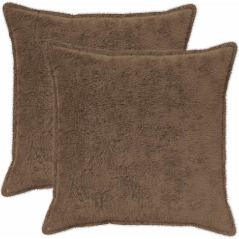 Cushion Cover 2 pcs HOUTEN Light Brown 55 x 55 cm vidaXL