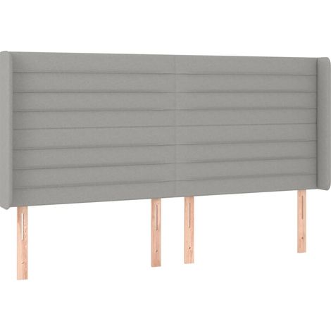 Maison Exclusive - Testiera ad Orecchio Grigio Chiaro 203x16x118/128 cm in Tessuto