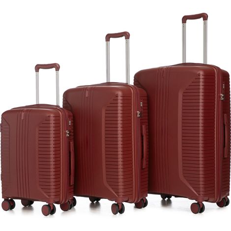 Ensemble boîtier PP spinner 3 pièces, rouge, pour maison et usage quotidien, format pratique, style moderne et facile à associer