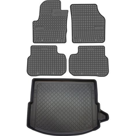Land Rover Discovery Sport L550 SUV desde enero de 2015. Juego de alfombrillas de goma para coche y alfombrilla para maletero.
