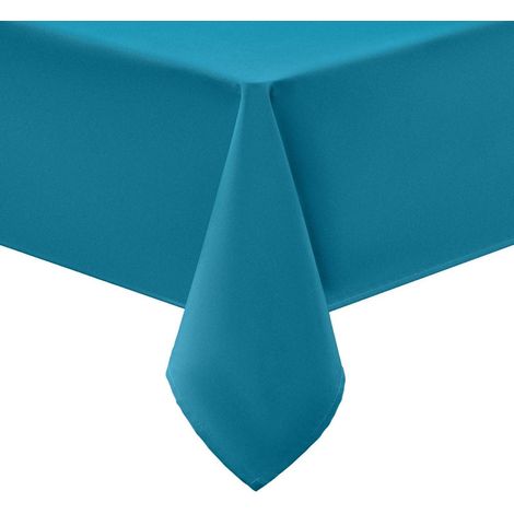 Nappe lavable 140x220cm Rectangulaire, hydrofuge, bleu turquoise