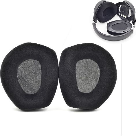 Coussinets D’Écoute - Cuir Suédé + Mousse à Mémoire de Forme - Compatible avec Casques Sans Fil Sennheiser HDR165 HDR175 HDR185 HDR195 RS165 RS175 RS185 RS195 - Lot de 2 (1/5)