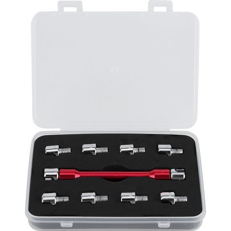 Clé à rayons de moto CNC jeu de clés 5.06.8 longueur 93 mm/3.7in pour la plupart des motos rouges (1/5)