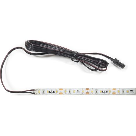 L&S LED-Band 90LEDs/m (2216), 3000K, 3/33mm, 12VDC, 7,2W/m, 8mmx5m, IP20, white PC, Tudo 1,8m Zul (1/4)