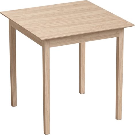 Mesa de comedor cuadrada de pino natural 75 x 75 x 76 cm (1/5)