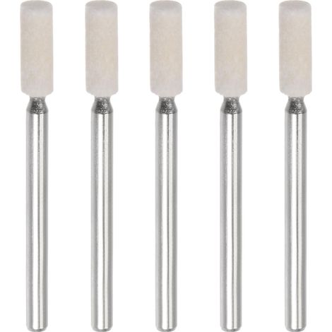 Lot de 5 pointes de polissage montées sur mandrin tête de 4 mm (1/5)