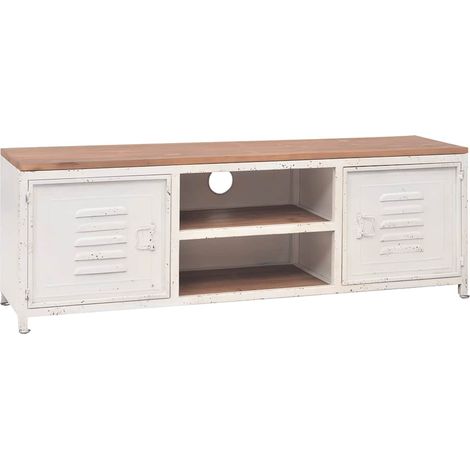 vidaXL Meuble TV 120x30x40 cm Blanc (1/5)