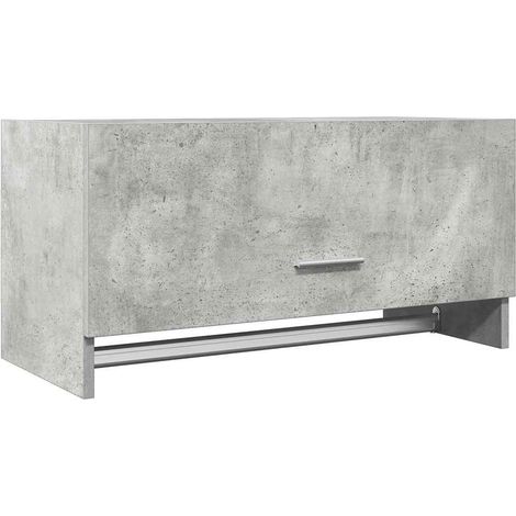 Armario de madera contrachapada gris hormigón 70x32,5x35 cm vidaXL