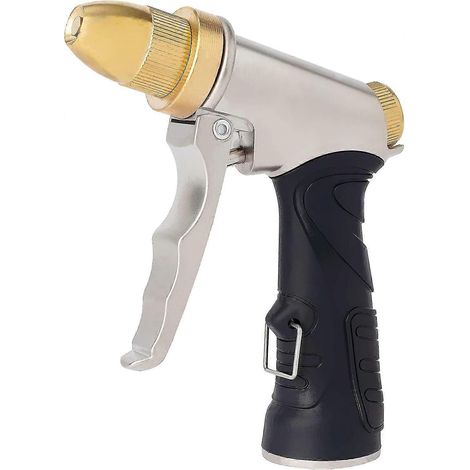 Pistolet d'arrosage haute pression à 4 modes, robuste et en métal, avec poignée antidérapante (1/5)