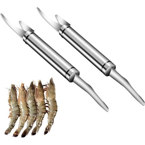 2 pcs,Shrimp Line Knife,Crevettes Couteau,éPlucheur De Crevettes,Outil D'éPluchage D'éPlucheur De Crevettes En Acier Inoxydable,Machine D'éPluchage De Crevettes,Outil De Nettoyage De Crevettes (1/5)