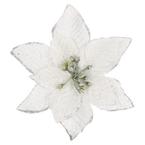 Stella di Natale argento con glitter.