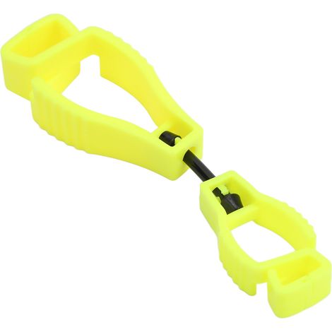 Packung mit 10 gelben Kunststoff-Auffangclips für AT-1 Arbeitshandschuhe (1/5)