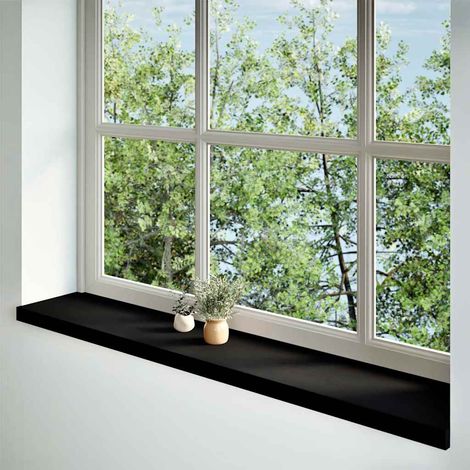 vidaXL Window Sills 2 pcs Brown Black 140x30x2 cm Solid Wood Oak (1/5)